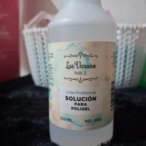 Solución para poligel Las Varano para esculpir y moldear uñas artificiales 250 ml