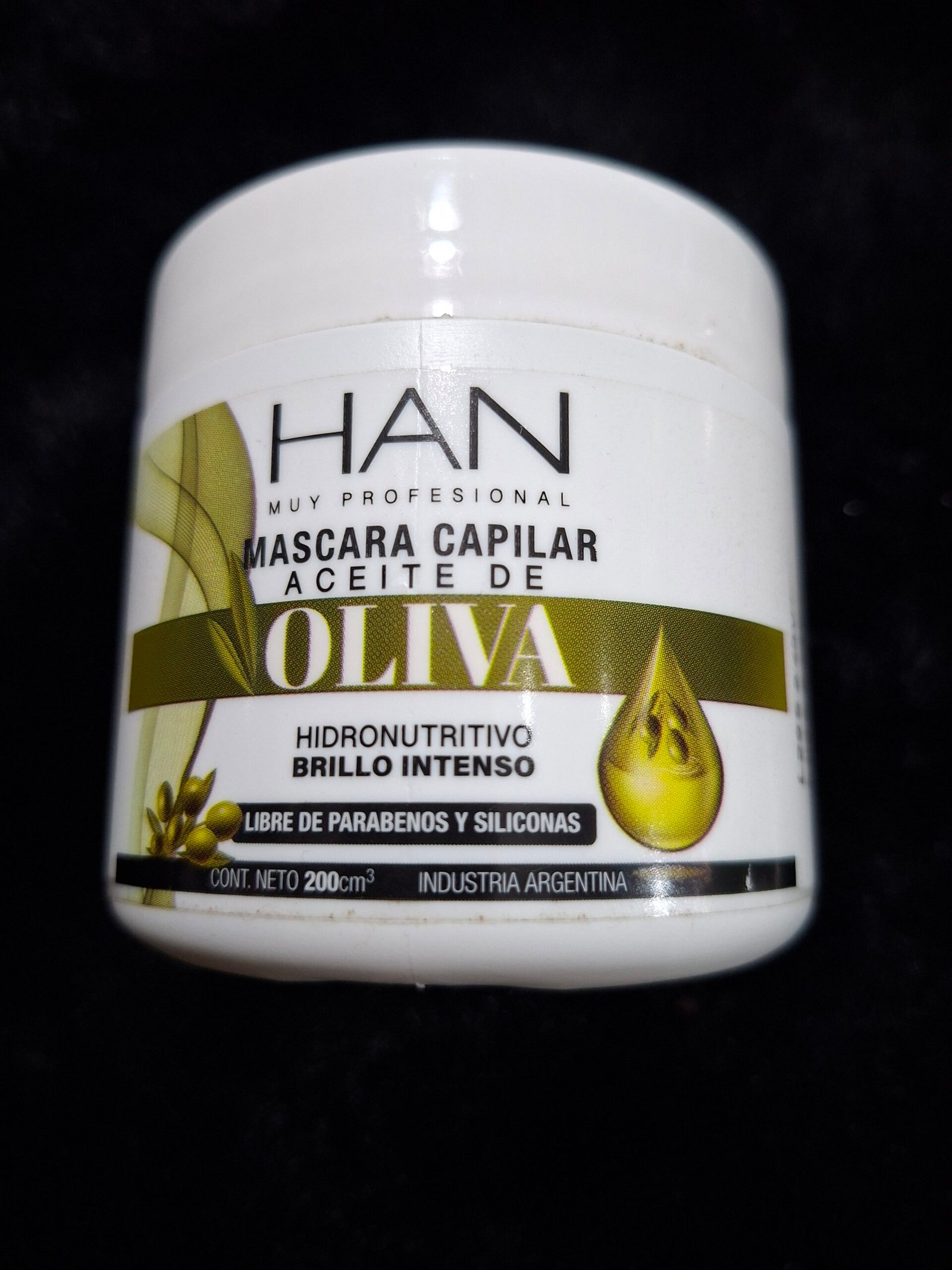 Mascara Para El Cabello Aceite De Oliva Han X 200 ml