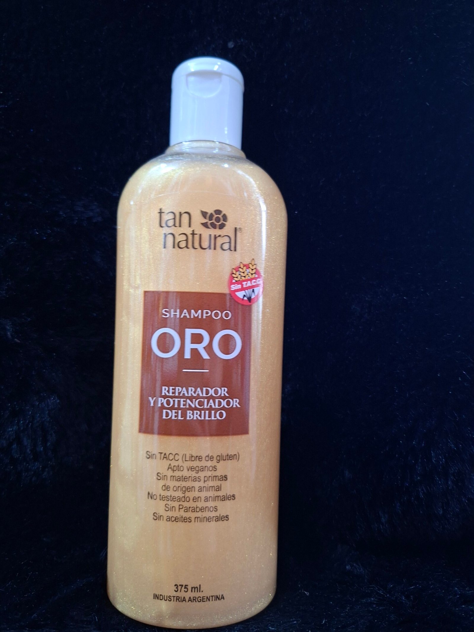 Shampoo Oro Tan Natural reparador Hidratante 375 ml