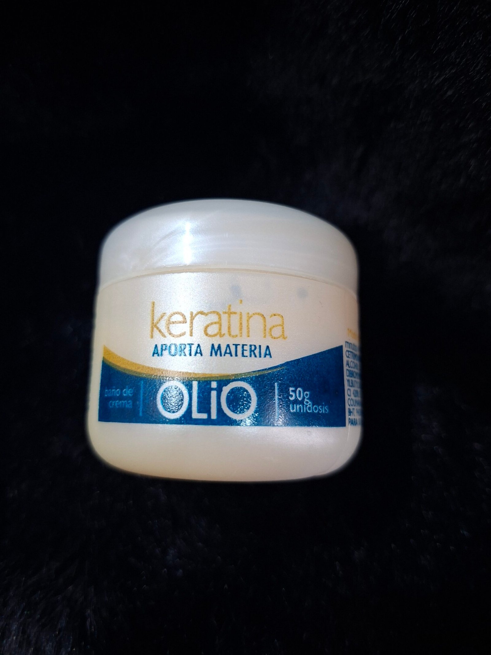 Baño De Crema Keratina Reparador Antifrizz Olio X 50gr
