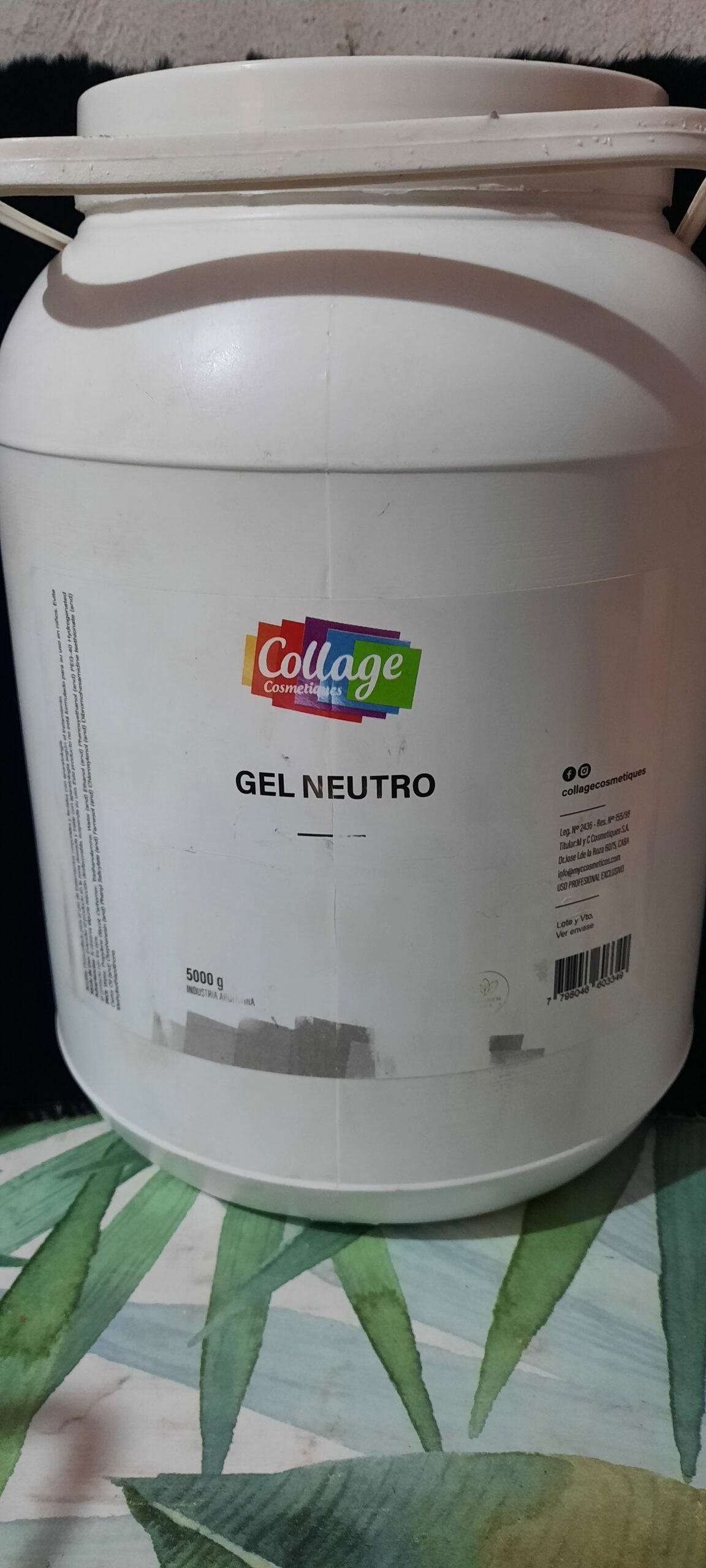Gel neutro collage 5kg apto aparatología