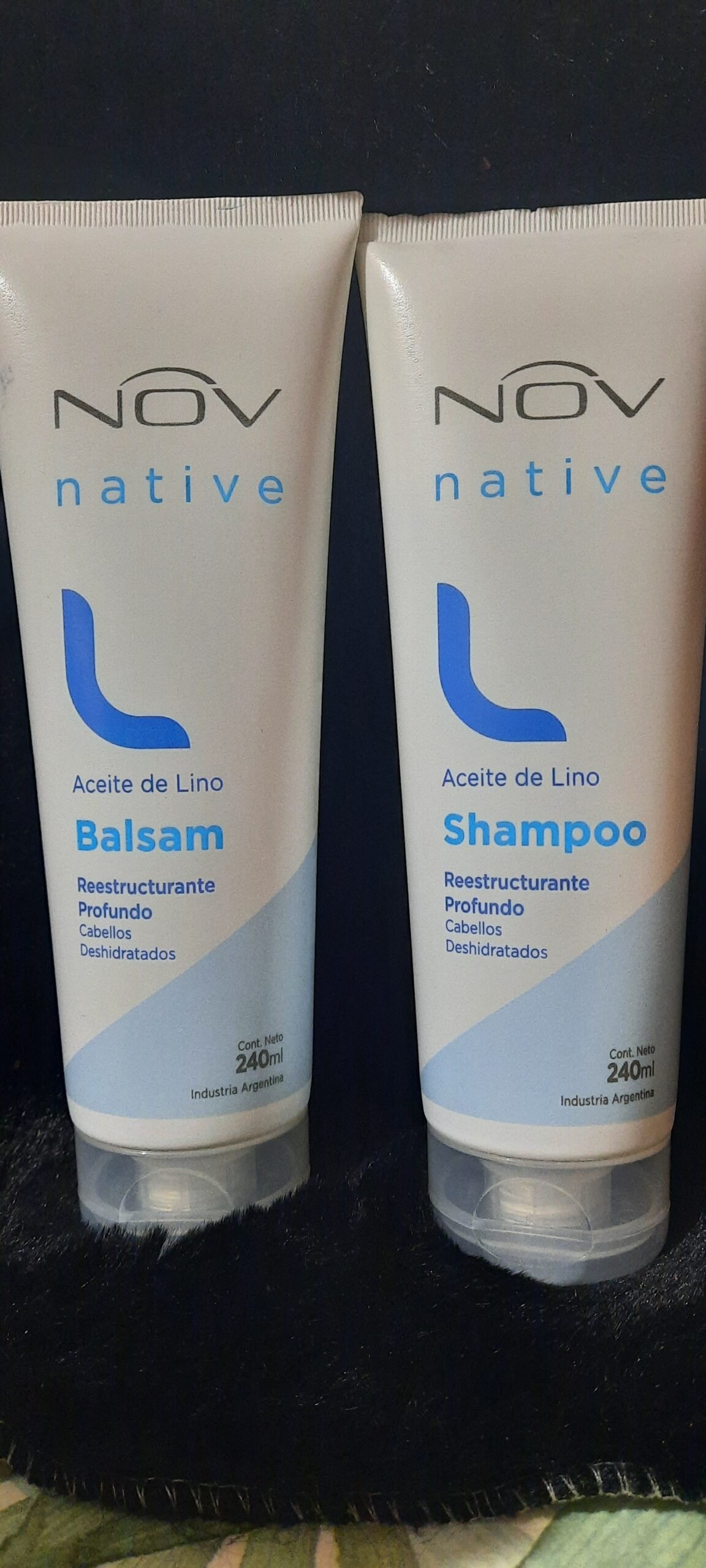 Acondicionador o shampoo aceite de lino nov 240ml