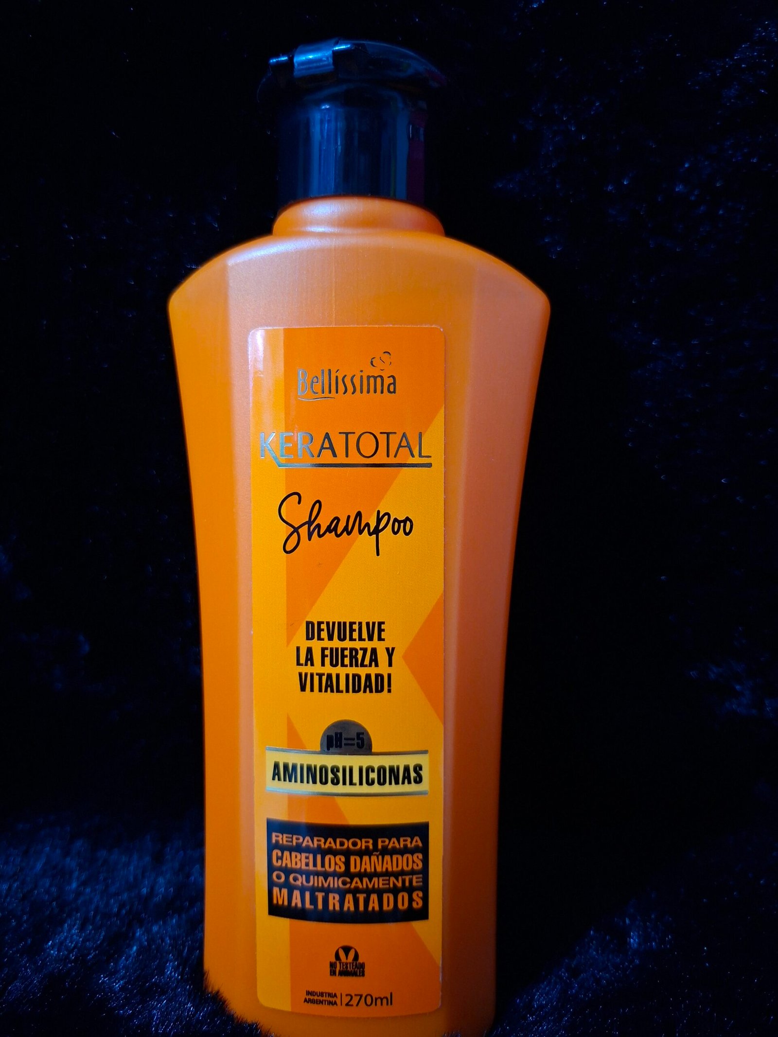 Shampoo reparador de cab. Dañados o quimicamente maltratados bellisima 270ml