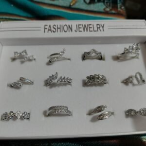 Anillos de acero quirúrgico regulables plateado