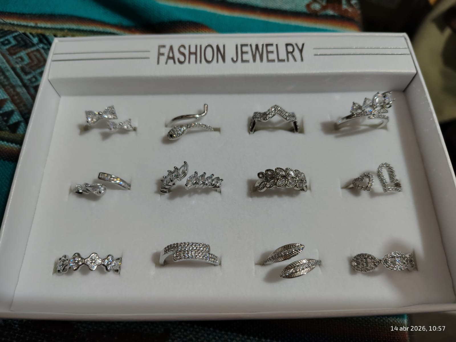 Anillos de acero quirúrgico regulables plateado - Imagen 3