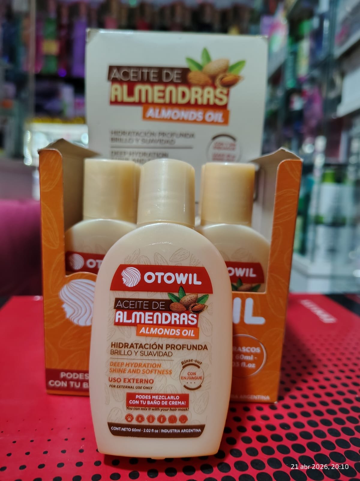 Aceite de almentras hidratación profunda otowil 60ml
