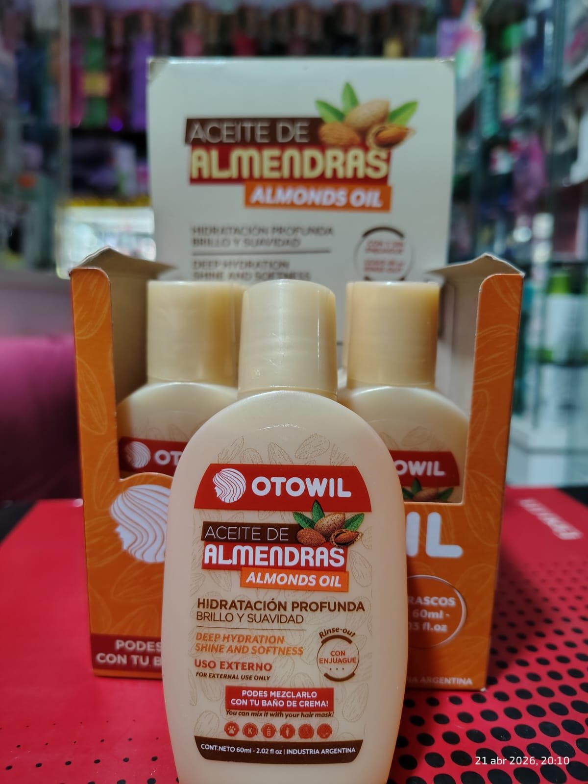 Aceite de almentras hidratación profunda otowil 60ml - Imagen 3