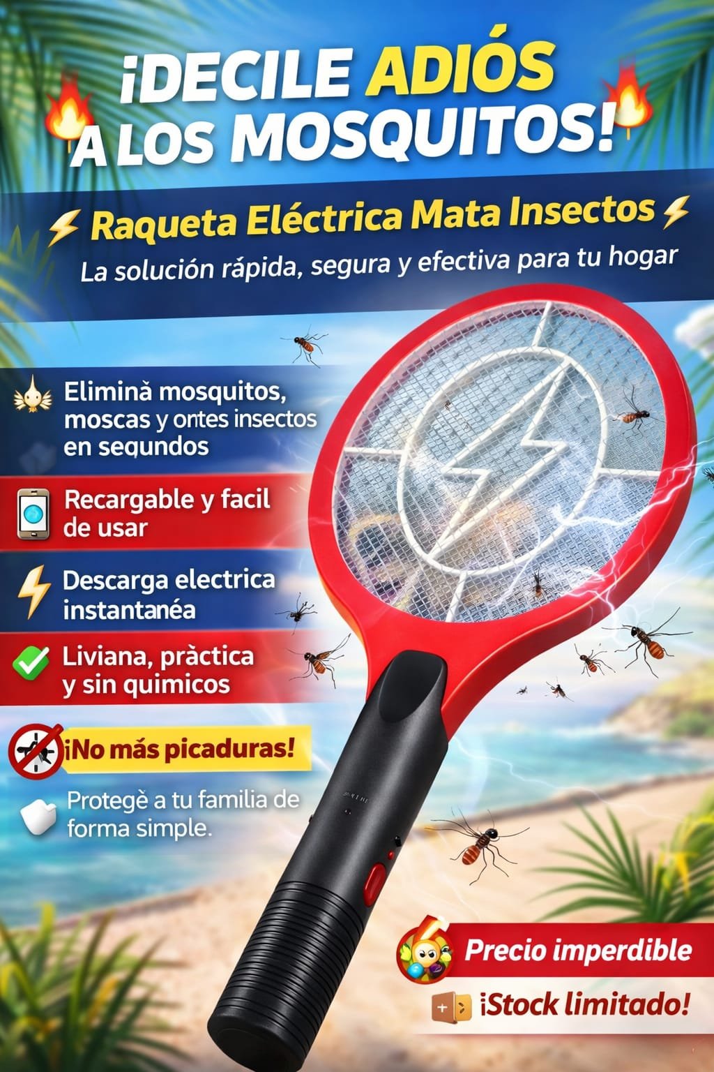 RAQUETA MATA MOSQUITO