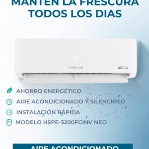 AIRE ACONDICIONADO 3200W HITACHI INVERTER HSPE-3200FCINV NEO