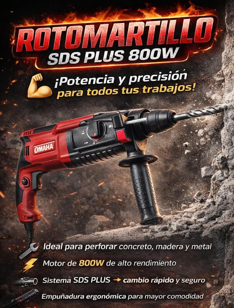 ROTOMARTILLO OMAHA 800W
