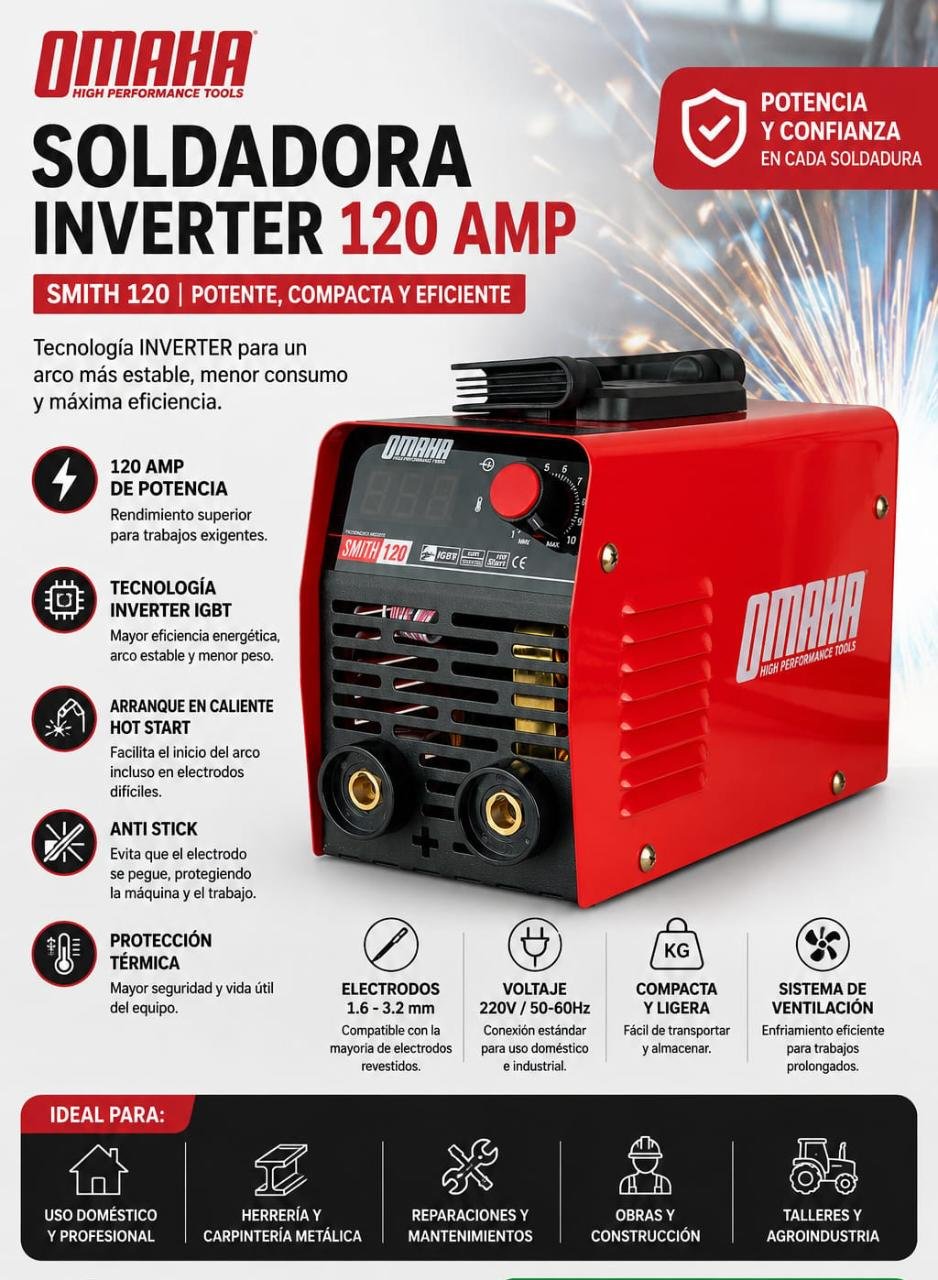 OMAHA SOLDADORA 120 AMP INVERTER