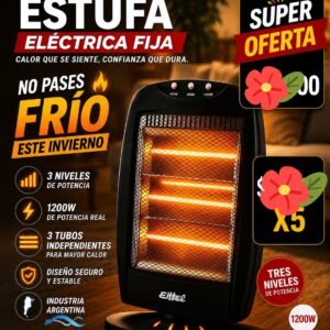 Estufa fija 3 velas eiffel