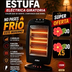 Estufa giratoria 3 velas eiffel