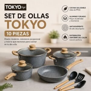Set de ollas 10 piezas tokyo