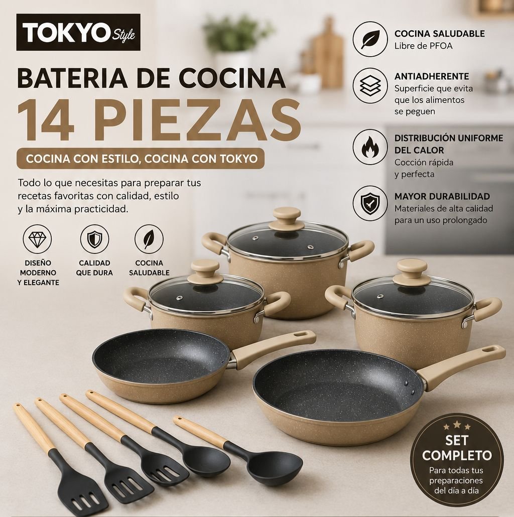 Set de ollas 14 piezas tokyo
