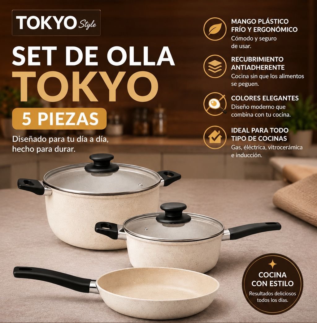 Set de ollas 5 piezas tokyo