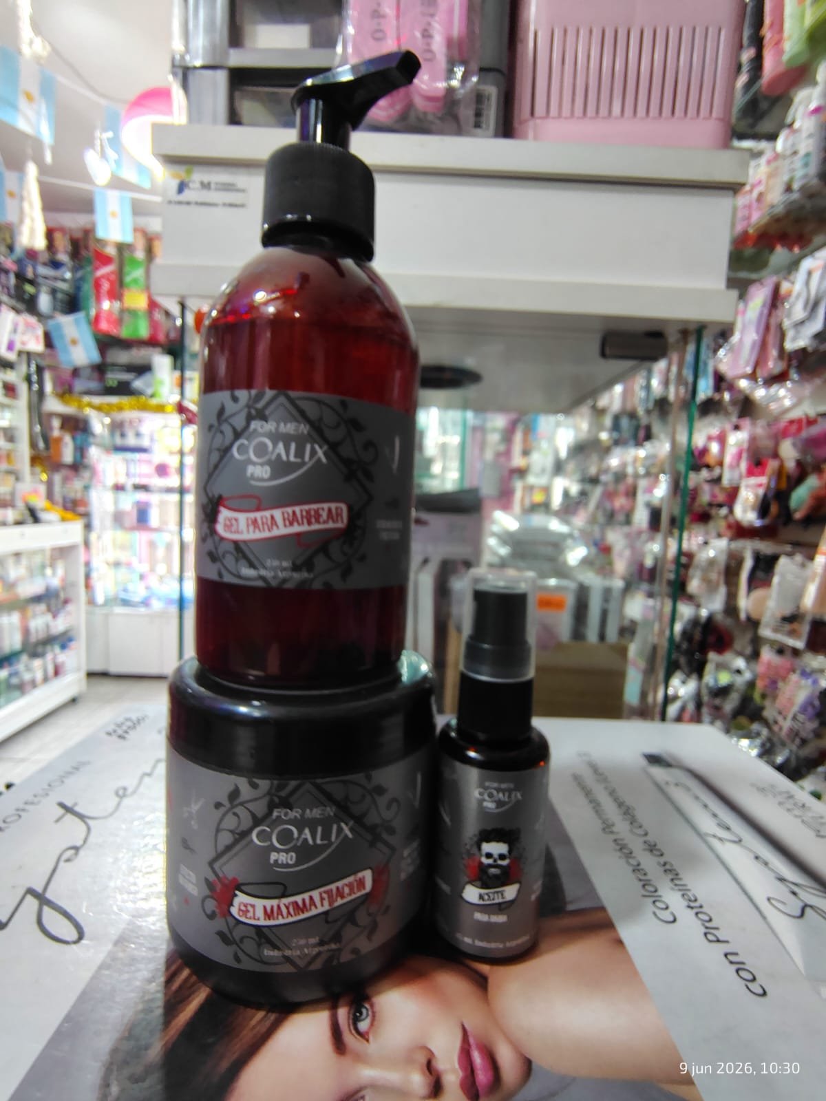 Combo COALIX: Gel para el cabello , gel para la barba y aceite para barba