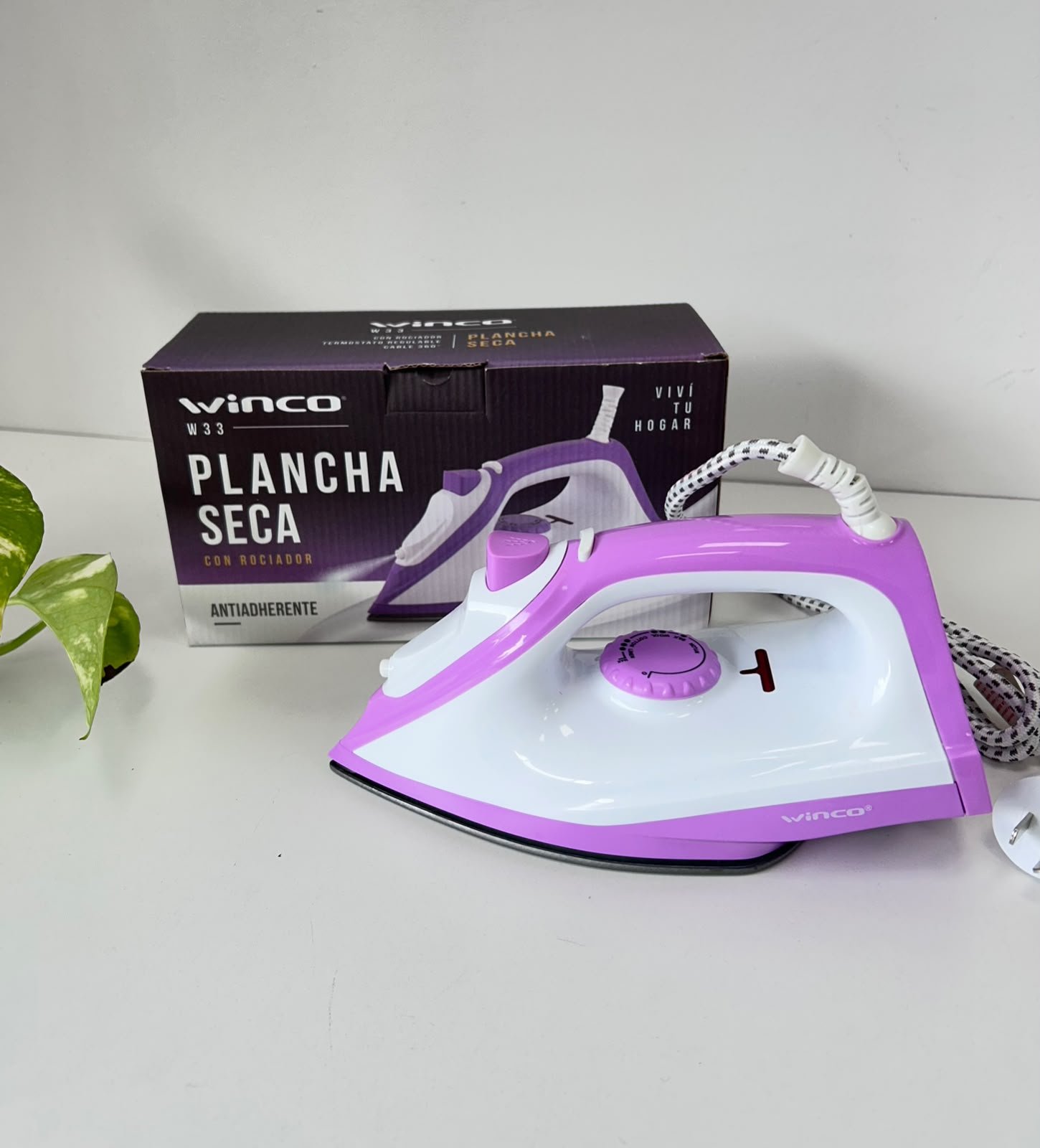 Plancha seca winco w33 con rociador