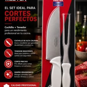 Set cuchillo + tenedor para cortes perfectos