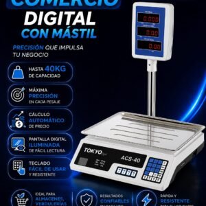 BALANZA COMERCIAL 40KG CON MASTIL TOKYO