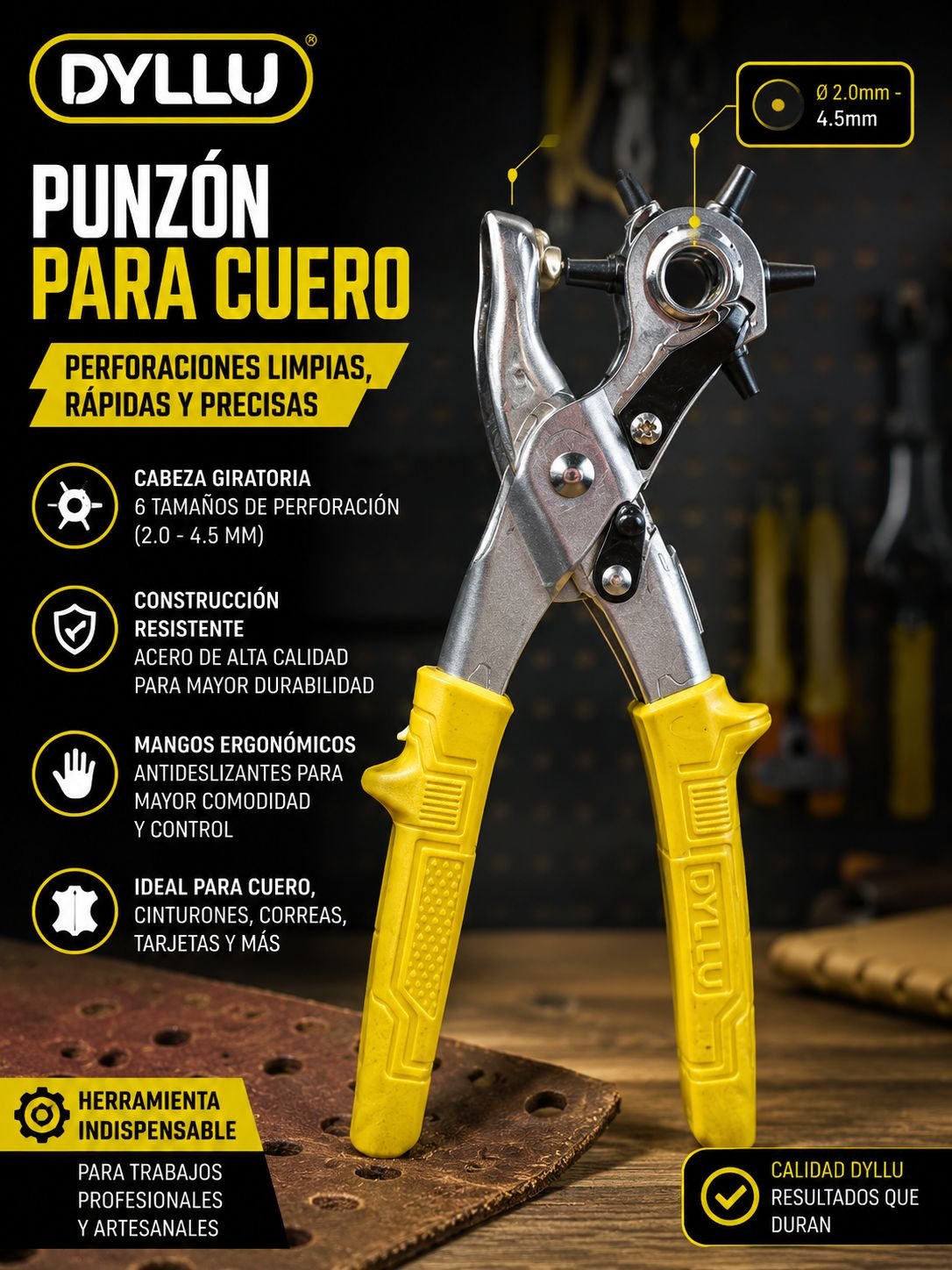 Punzon para cuero