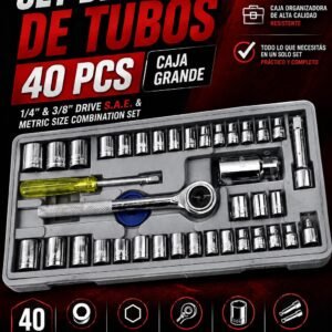 Set de llave de tubos 40 PIEZAS NIVHUS