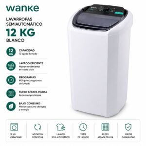 LAVARROPAS WANKE SEMIAUTOMÁTICO 12KG