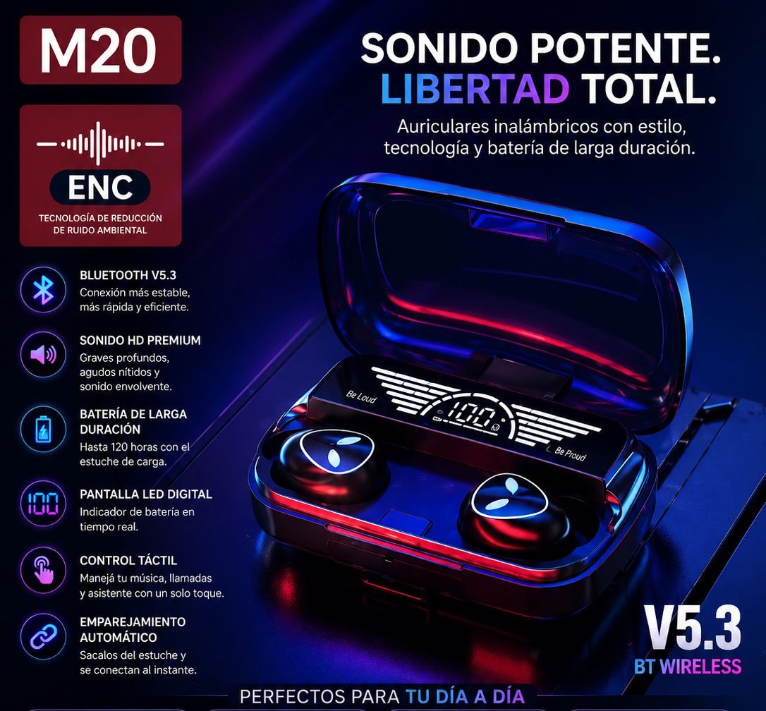 Auricular Bluetooth M20