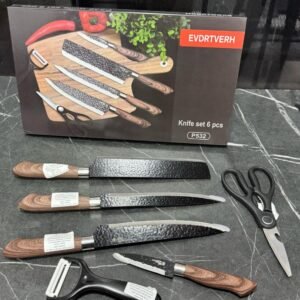 SET CUCHILLO+TIJERA 6PCS