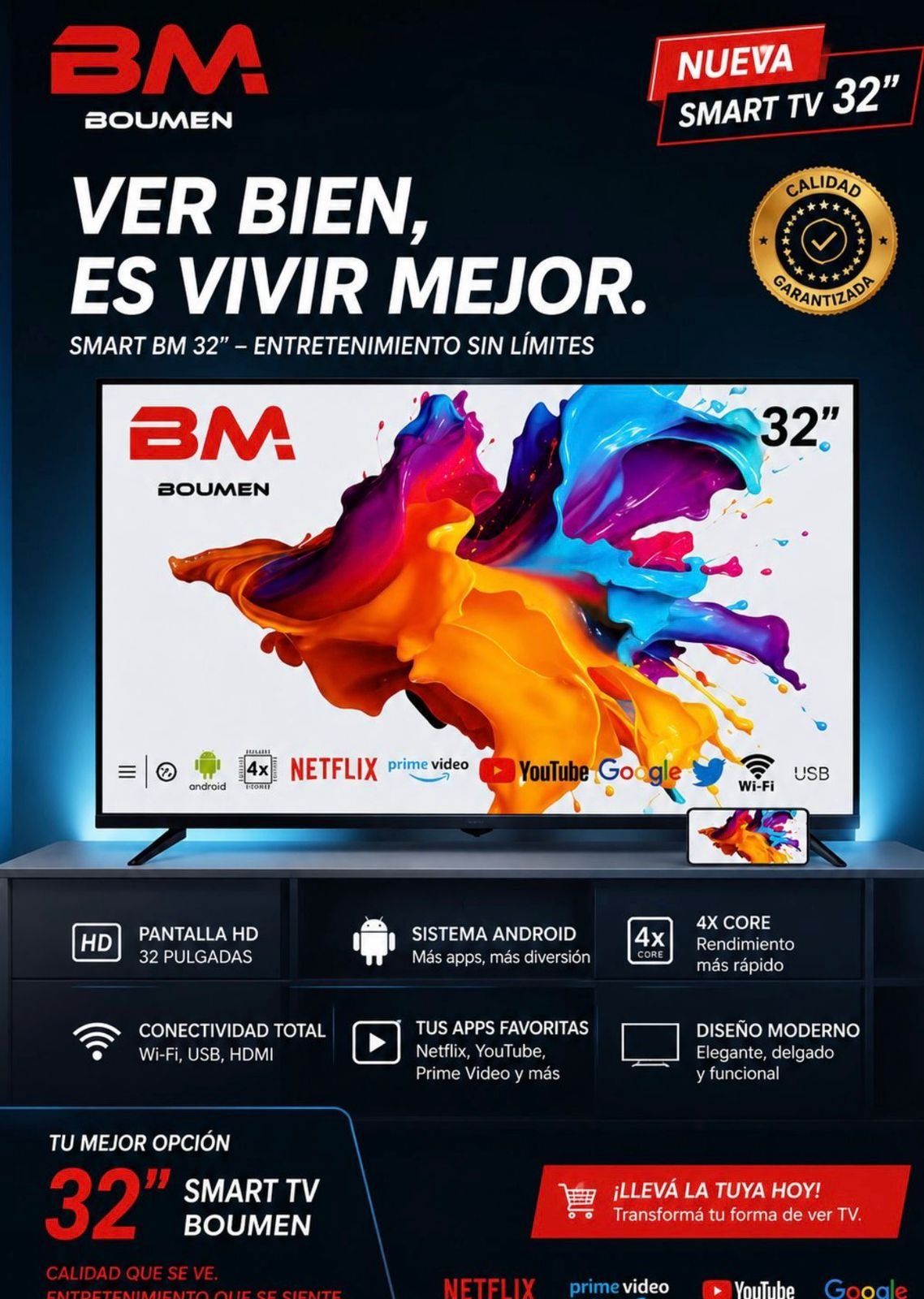 Smart tv BM- BOUMEN 32"