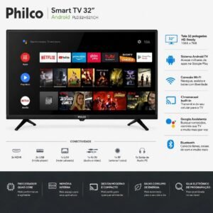 Smart tv philco 32" con Android tv