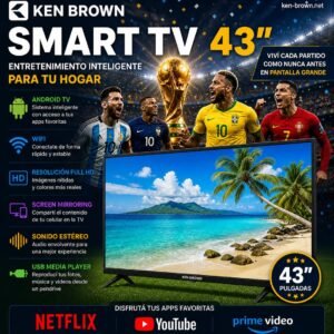 Smart tv ken brown 43" con Android tv