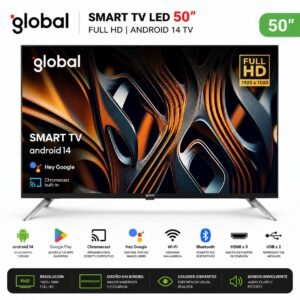 Smart tv led 50" global full hd Android 14 tv