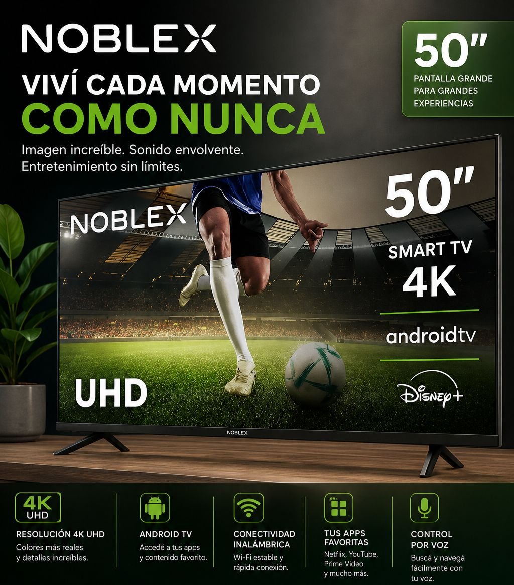 Smart tv noblex 50"
