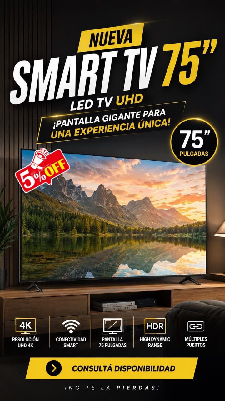 Smart tv led 75" UHD