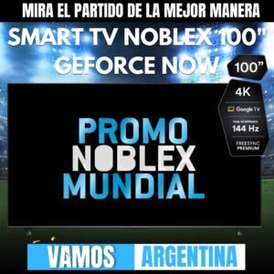 Smart tv noblex 100" black seris pro 4k qled geforce now
