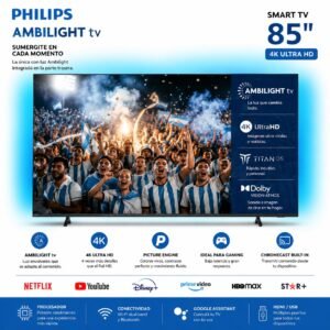 Smart tv Philips 85" 4K UHD + AMBILIGHT