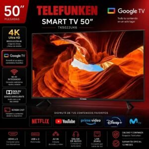 Smart tv telefunken 50" con Google tv