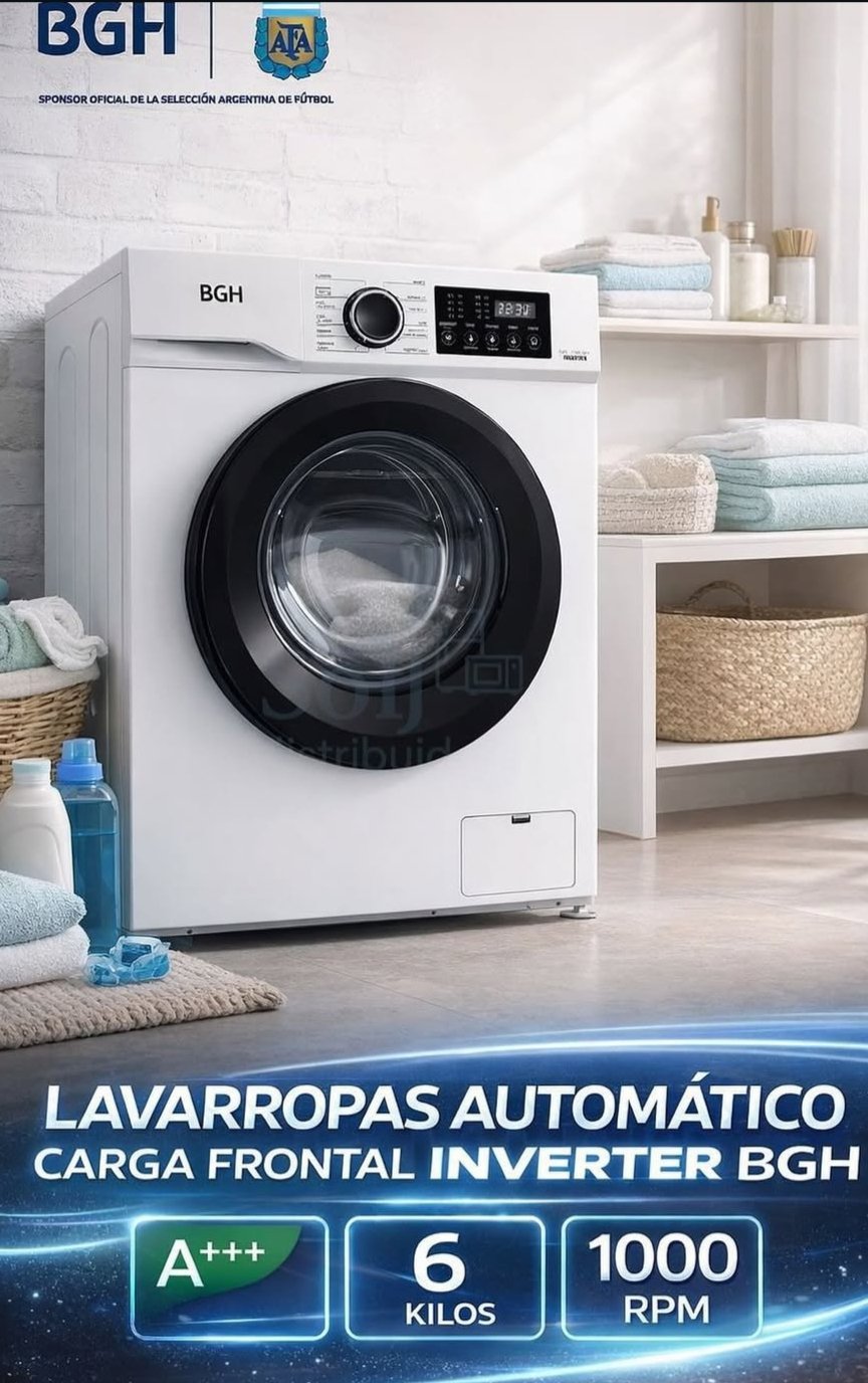 Lavarropas bgh 6kg inverter