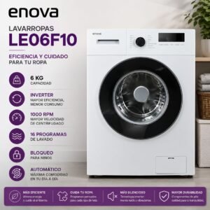 Lavarropas Enova 6kg inverter