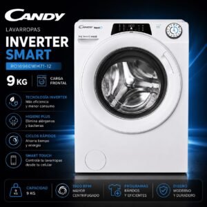 Lavarropas Candy 9 Kg inverter C/wifi