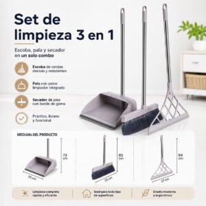 Set limpia pisos 3 en 1