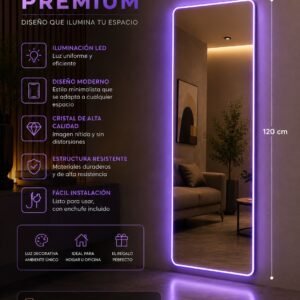 Espejo led rectangular 120 x50