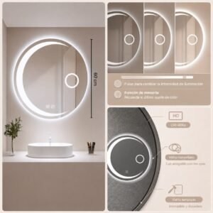 Espejo moderno tactil led