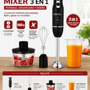 Minipimer mixer 3 en 1 tokyo style