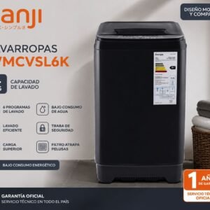 Lavarropas Automático kanji carga superior 4kg