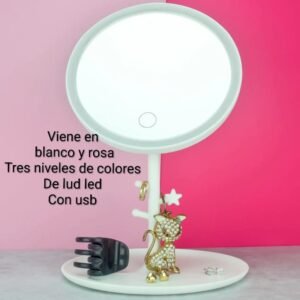 Espejo con luz redondo