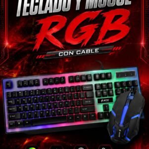 Teclado y mouse con cable rgb