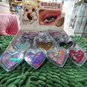 Sombras de glitter corazón tei
