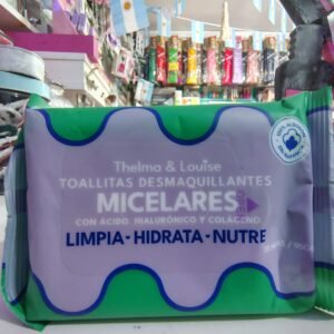 Toallitas húmedas desmaquillantes Thelma & Louise con ácido hialurónico y colágeno para limpiar, hidratar y nutrir la piel